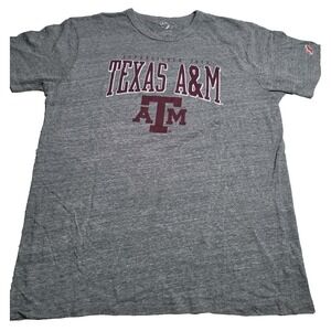 League Texas A&M Aggies‎ Gray Short Sleeve T-Shirt Men's Large